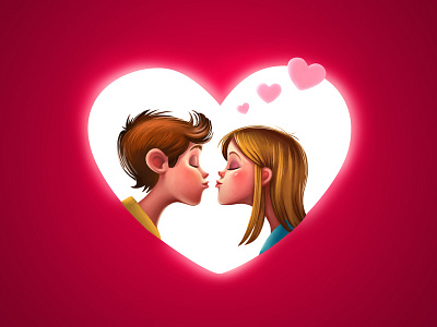 Love boy girl illustration love