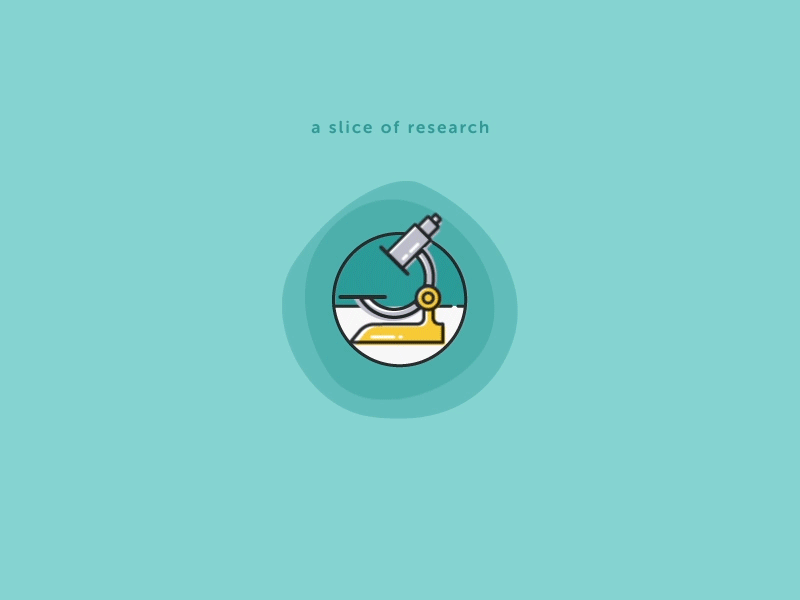 A Slice of Research after effects animation icon design
