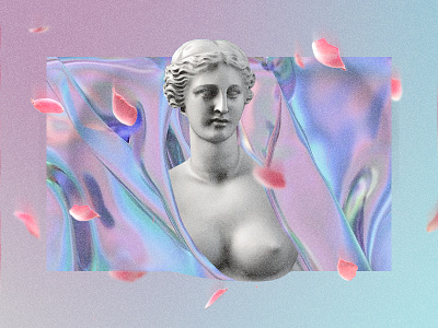 Aphrodite happy love rose valentines vaporwave