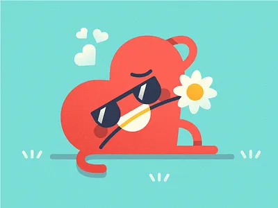 Heart flower heart illustration love valentines vector