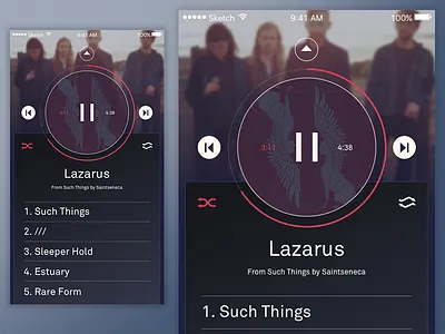 UI 5 - Music Player 100 days of ui dark interface music music player sketch ui