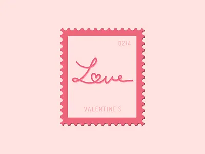 Valentine's daily postage heart icon love postage stamp valentines vector