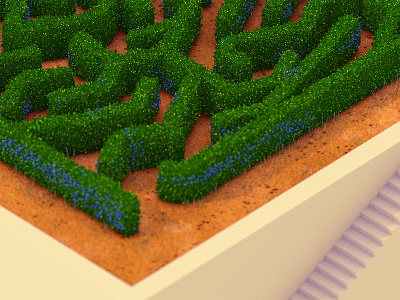 Maze 3d hedge isometric maze