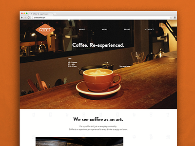 Craft Coffee Revolution behance interaction online social media ui website