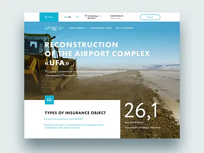 Insurance Company Website blue business colorful corporate design flat insurance typography ui vrn dribbble sd web website