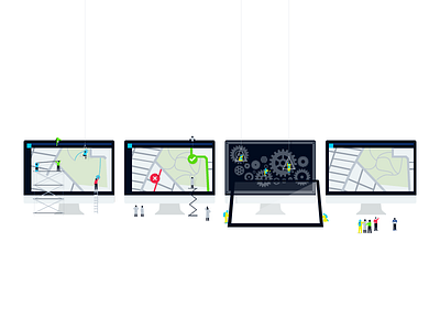 Community mapping process infographic characterdesign clean here heremaps illustration infographic modern vector