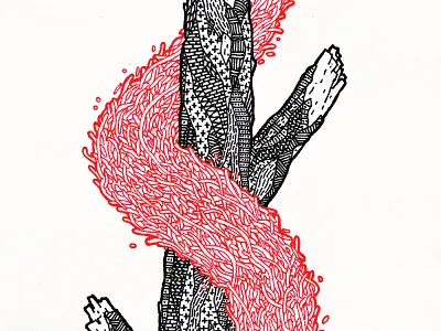 Twig drawing illustration pattern twig