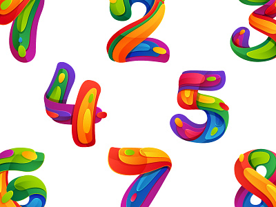 Numbers app colorful juicy multicolor number rainbow splash tasty