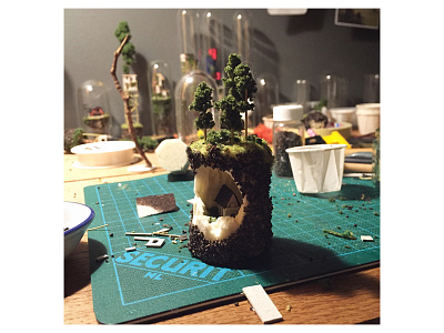 Underground House micro matter miniature nature trees underground