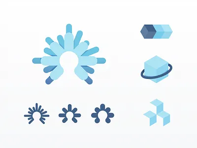 Little Blue Cast Offs blue cubes electric flake ion ios game isometric physics points ring spread