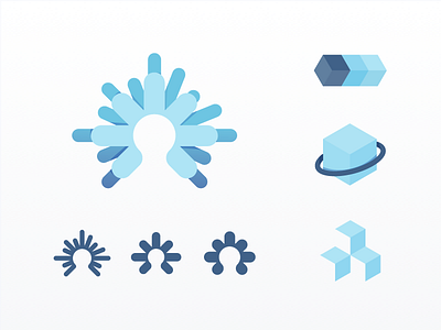 Little Blue Cast Offs blue cubes electric flake ion ios game isometric physics points ring spread