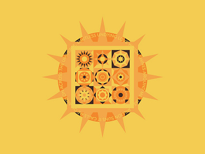 Sun Print part II circles geometric john lennon print sol squares sun the beatles triangles universe