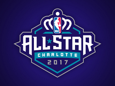 NBA All-Star Charlotte 2017 all star basketball charlotte crown event honeycomb hornets logo nba