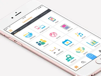 Category screen (CountWith-app) app countdown ios iphone orange pakistan white