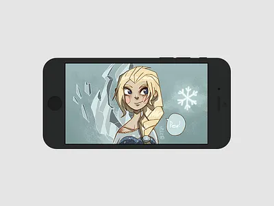 Frozen phone art digital disney elsa fanart frozen phone photoshop wallpaper