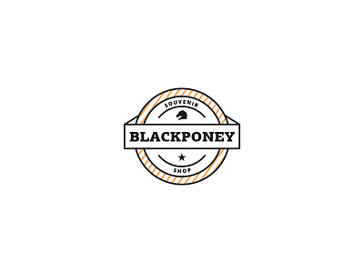 Blackponey logo black brand design icon illustration logo logotype pony shop souvenir type vector