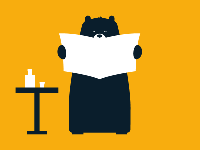 Bear agency animation bear design flat funny maggle