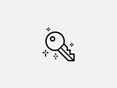 Welcome icon illustration key line minimal welcome