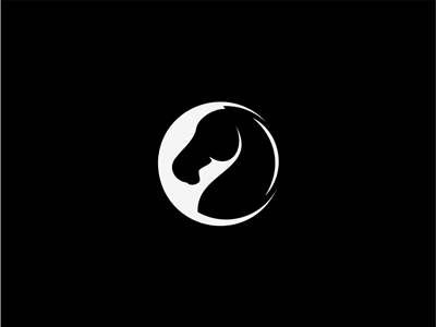 Horse animals circular horse identity logo mark