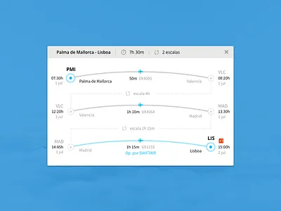 Flight Itinerary flight itinerary ui widget