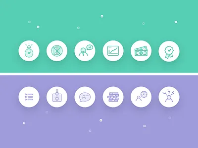 Hitshop Icons benefits conversion growth icons landing page manager marketing outline services ui user