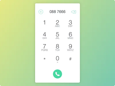 Day 003 - Dial Pad 100days card dialpad interface iphone ui
