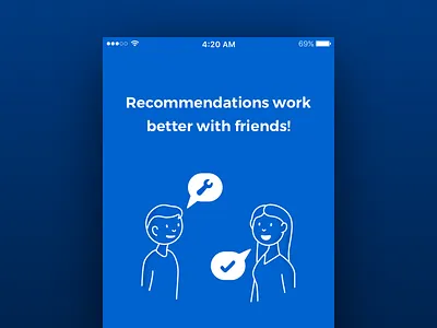 Invite friends app illustration iphone line sketch ui
