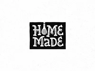 HomeMade bottle cooking food gravy homemade kitchen tools lettering logo logotype setfordinner vector