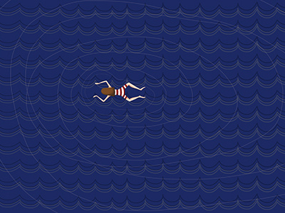 Swimmer art digital art digital illustraton drawing illustration osho painting rain sea swimmer water