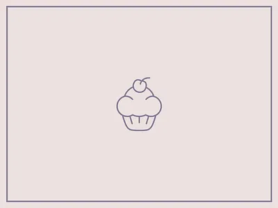 Cupcakes Icon birthday cupcake dessert icon illustration line pink thin
