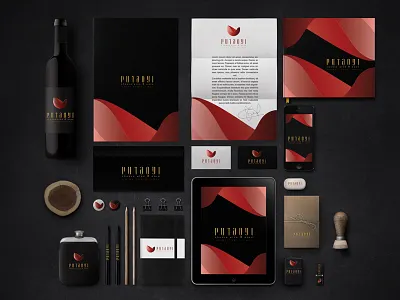 Wine Brand Identity Concept brand concept gold identity luxury wine