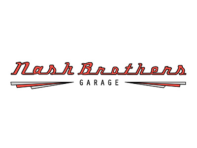 Nash Brothers Garage branding car logo classic cars garage logo nash restoration