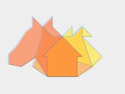 Pet Home animal care geometric home housing line pet