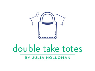 Double Take Totes Logo bag logo needle purse sew sewing stitch string tote