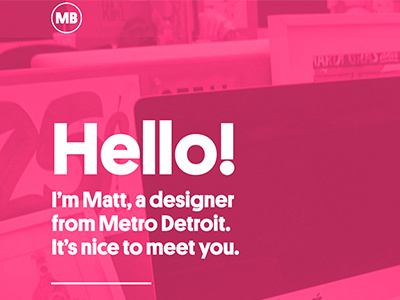 Matthew Bambach portfolio color design student typography webdesign
