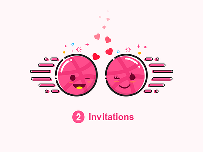 2 Dribbble invites day dribbble invites valentines