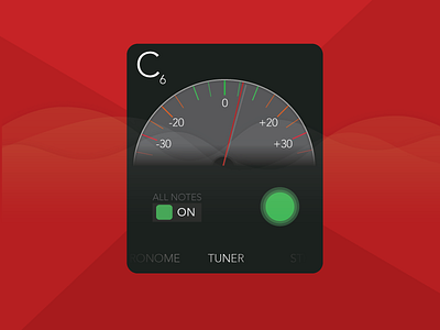 087 Guitar Tuner 087 app dailyui guitar tuner mobile music tuner widget