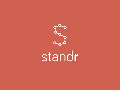standr logo branding logo nodes orange standr