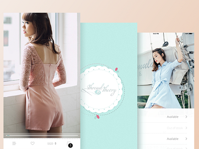Thread Theory App Concept Design app clean ecommerce shop vintage