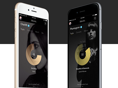 Black and White Alternate audio band chairlift idea ios music phantogram song sprint ui ux