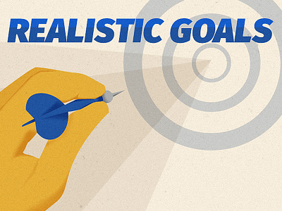 Goals achievement darts editorial goals hands how to illustration steps