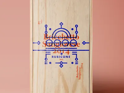 Bricchetto Sangiovese // Wine Box 2016 illustration label layout packaging stroke type wine winebox