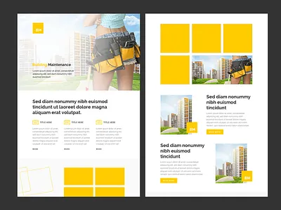 Building Maintenence Service - Email Templates builder construction drag builder email email templates mailchimp marketing stampready