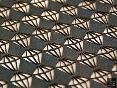 Diamonds Laser Cut design diamonds lasercut lasercutting leather opendesigncentrum pattern