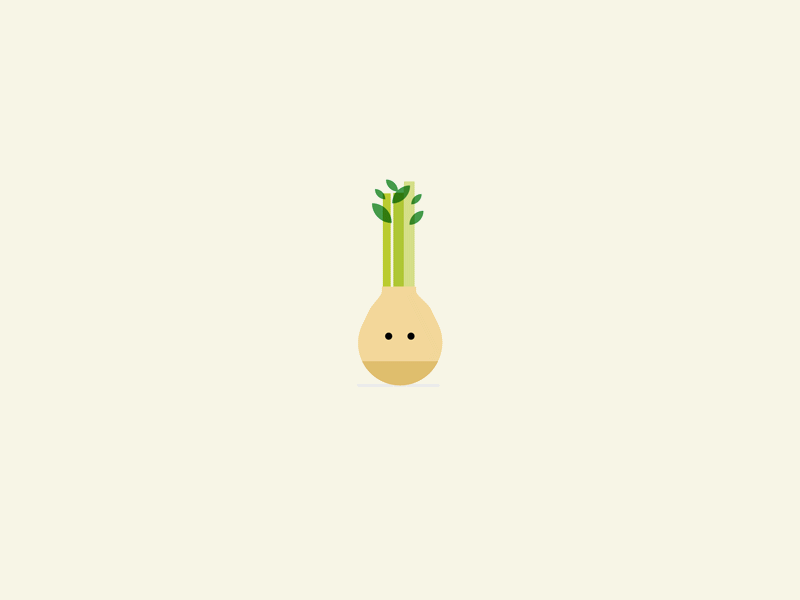 The Celeriac Shuffle animation character food gif healthy phantom