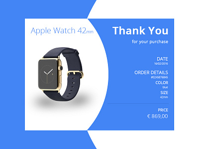 #017 Dailyui Challenge - Email Receipt challenge dailyui email receipt thanks ui