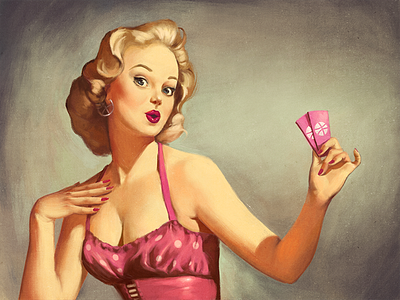 Oh! Invites? dirbbble dribbble invite illustration invite invites pin up retro vintage