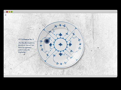 Royal Copenhagen campaign site dinnerware plates royal copenhagen scroll effect