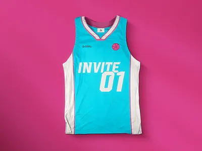 One invitation to Dribbble basket color dribbbleinvite invite jersey