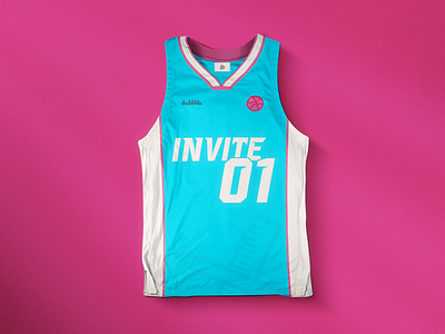 One invitation to Dribbble basket color dribbbleinvite invite jersey